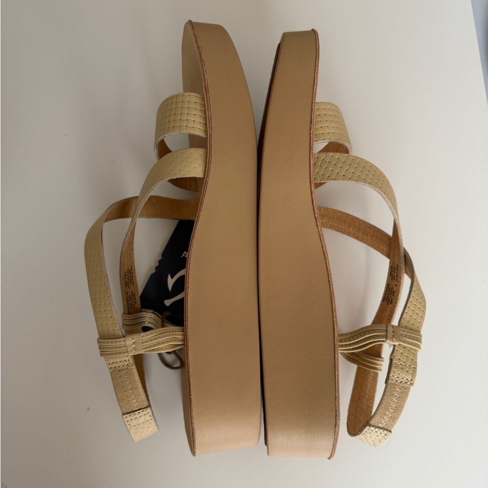 Olukai Onohi Strappy Sandal Wedge Warm Beige Dressy Beach Size 10 40 - Picture 6 of 9